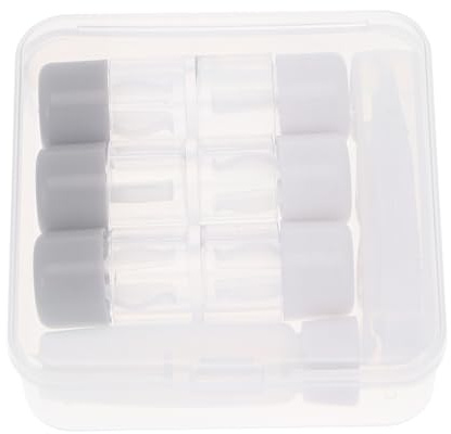 GARVALON Boîtes en Plastique avec Pince à Épiler et Flacon de Solution Ensemble de 3 Petit et Léger pour Lentilles de Contact pour Voyage ou Travail