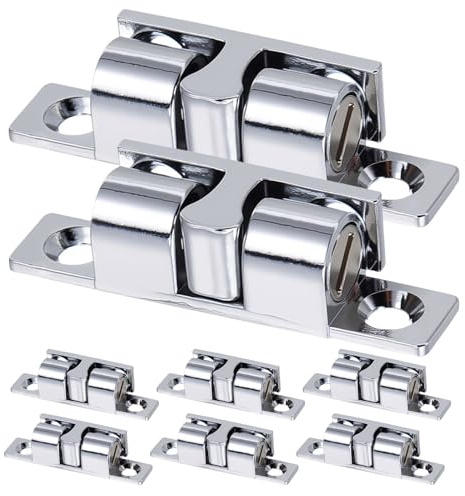 CONGARTENO 8 Pezzi Chiusura Porta Barca in Acciaio Inox Roller Ball Catch Marino per Yacht Armadi e Mobili Serratura Scorrevole Resistente alla Corrosione per Sportelli Armadio e Mobili