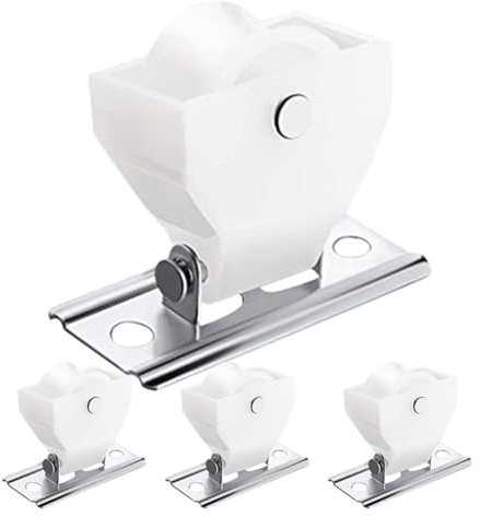 4pcs Curtain Pulley Cord Lock Pom Silver for Roman Pleated Shades | Roman Blinds for Windows, Smooth Sliding Blind Cord, Easy Install Home Office Hardware