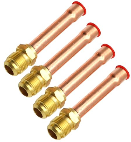 4 1/4 3/8 1/2 3/4 Connettore svasato con tubo rame Raccordo per tubi in ottone Adattatore connettore Sostituzione tubo rame HVAC