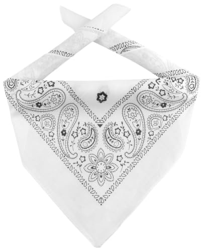 Lipodo Bandana Classique bandanas foulard (taille unique - blanc)