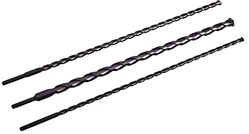 Amtech - 3 Piece 600mm TCT SDS Masonry Drill Set, Heat Treated Hardened Steel with Carbide Tips, Ideal for Brick and Concrete Drilling