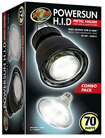 Zoo Med LF-96E Powersun H.I.D UVB Combo Pack 70 W - High Output UVB und Wärme für Terrarien