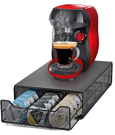 HiveNets Tassimo Pods Drawer Coffee Capsule Storage Metal Holder for 60 Pcs