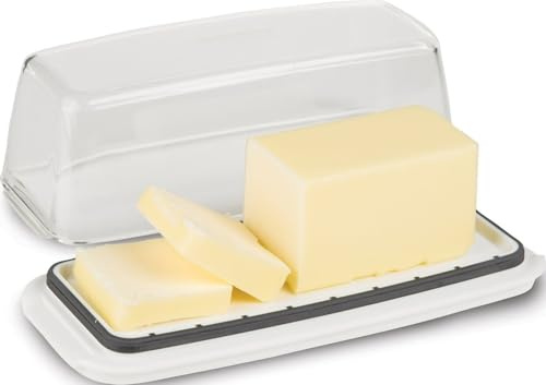 PREPWORKS Progressive GBD-2 Butter Keeper | Fits Butter Sticks Up To 8 Tablespoons, For Refrigerator or Countertop Storage, BPA-Free and Dishwasher Safe