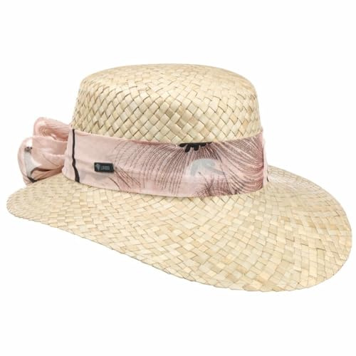 Lipodo Malima Stråhatt med Rosett Damer - Made in Italy solhatt sommarhatt strandhatt Sommar Vår-sommar - One Size rosa