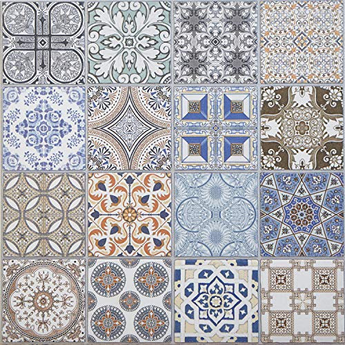 Casa Moro - Piastrelle modello Habib 44,1 x 44,1 cm in gres porcellanato, patchwork marocchino, piastrelle in ceramica per una bella cucina, corridoio bagno & parete posteriore della cucina, FL6030M