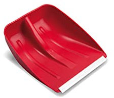 Piantallegra - Pala da neve, cereali e mais, senza manico, resistente con bordo rinforzato in alluminio per rompere il ghiaccio larghezza 41cm, Rossa