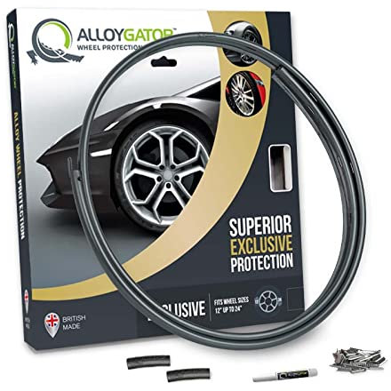AlloyGator Single Replacement Profile (Grey) - 1 Wheel | Fits 12-24 inch | Alloy Wheel Protectors | Rim Protectors