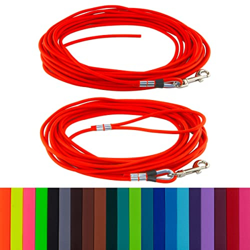 LENNIE 8mm runde Biothane Schleppleine für große Hunde ab 25kg, ohne/mit Handschlaufe, 3m 5m 10m 20m, schmutz-Wasser-abweisend