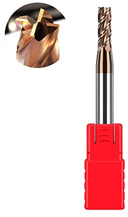 ASNOMY Fraise VHM à tige en métal dur, revêtement AlTiN 55 HRC, 4 coupes, pour perçage, fraisage, finition, trempage, CNC, carbure de tungstène (3 mm)