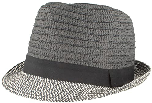 Breiter Chapeau de Paille pour Enfant Chapeau d'été Chapeau de Soleil 100% Papier – pour Garçons et Filles – Léger et Piable Bleu foncé 2-54