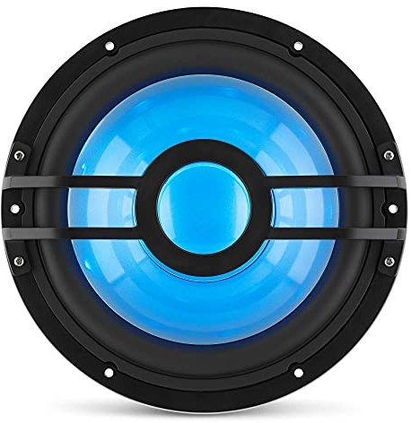 Clarion CMSP-101RGB-4 Subwoofer marino de 10 pulgadas con LED RGB, 4 ohmios, 250 vatios