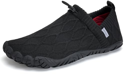 WateLves Barefoot Water Shoes Women Men Minimalist Comfortable Walking Shoes Beach Outdoor Running Sneakers (Black,41)