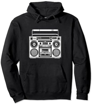 Vintage Nostalgie Retro 80er Jahre Boom Box Radio für Musikliebhaber Pullover Hoodie