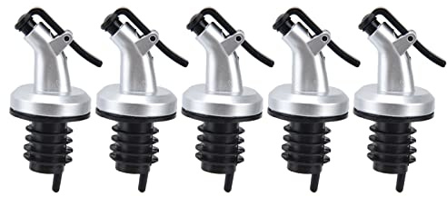 Hztyyier Tapón para Botella de Aceite, Tapón para Vinagre, Tapón para Vino Tinto, Tapón para Botellas, de Soja, Accesorios para Botellas de Condimentos de Cocina, 5 uds.