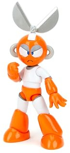 Jada Mega Man 10 cm skuren man – actionfigur i skala 1:12, våg 2 – över 15 artikulationspunkter, alternativa händer och huvud, rullande skärtillbehör