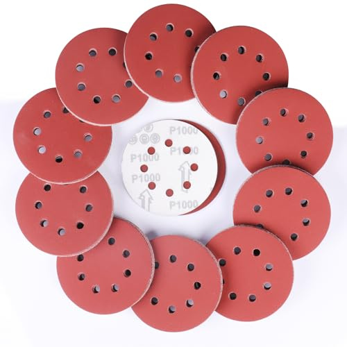 Sruhrak Schleifscheiben 125mm Klett 100 Stück Schleifpapier Set Körnung 1000