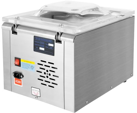 Envasadora al vacío de precisión, selladora al vacío, mesa industrial, máquina de vacío, plata inoxidable, 120 W, 2CFM