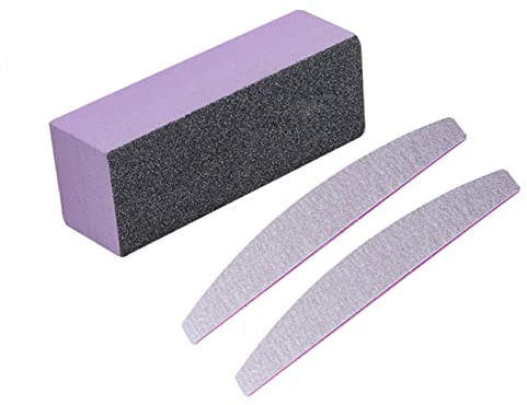 Beatifufu 6pcs Three Sides Nail File Sponge File Nail Buffer Polisher Manicure Tool for and Beauty Salon Use