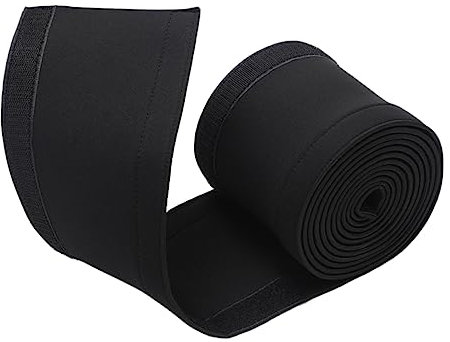 OSALADI Neoprene Cable Sleeve Organizer 1m Hook and Loop Cable Management for Home Office 2 Rolls (2m) Black