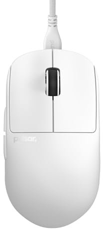 Pulsar Gaming Gears X2H Wired Gaming Mouse, Ultra Lightweight 1.8 oz (51 g), Symmetrical, Optical switch, 26000 DPI, Motion Sync, PAW3395 Sensor (Medium, Wired, White)