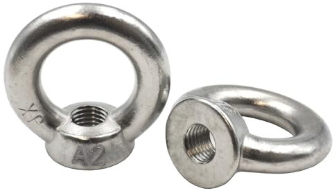 Ringmutter Edelstahl A2 - M3-5 Stück - Ähnl. DIN 582 - Kranöse Ösenmutter Augenmutter