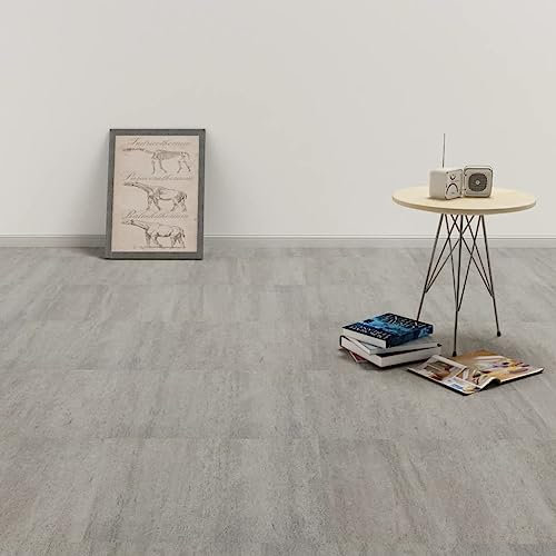 Baumaterialien, Bodenbelag & Teppich Selbstklebend PVC Bodenbelag Dielen 5,11m² Grau getupft