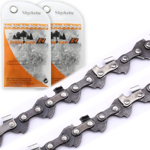 HobbyPower24 2 catene di ricambio per motosega PGHSA 12 B2 C2 C3, semi-scalpello, passo 0,3, spessore maglia 1,1 mm, 28 TG, compatibile con Parkside