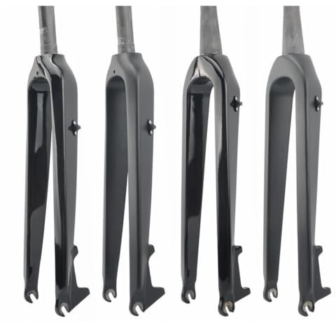 ZiYouao Fahrrad Gabel 1 Stück Kohlefaser Hard Fork Bike Mountain Vordergabel 26er 27.5er 29er Scheibenbremse Fahrrad MTB Zubehör Vorderachse 9mm Fahrradgabeln(Matt Straight 27.5)