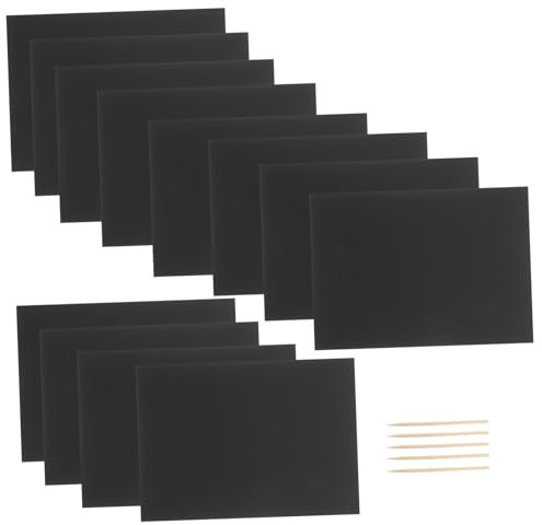 DIYEAH 55stücke Kratzpapier-set Zum Kratzen Und Malen Papier Zum Kratzen Kratzzeichenpapier Bambusstifte Schwarz Spielzeug Für Junge Mädchen