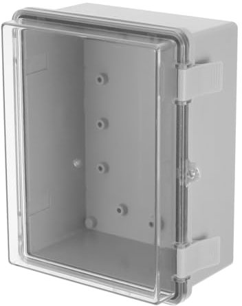 NAMOARLY Scatola Elettrica Per Esterni in Plastica Resistente 220x170x110 Mm Con Guscio Incernierato e Piastre Di Montaggio Per Cablaggio Alimentazione Sicuro