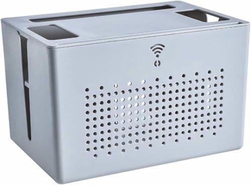 VYUJHNBG WiFi Wireless Router Storage Box Router Storage Box Double-layer Hollow Cable Management Box Heat Dissipation Removable Router Storage Box Saves Space for Home and Office Modem Rou