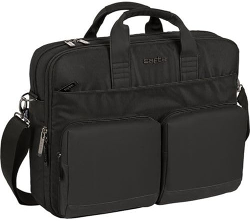 SAFTA | Laptop Sleeve 10 Inch Business Black Elegant Design - Water Resistant Laptop Sleeve Compatible with Ultrabooks, Tablets and Netbooks