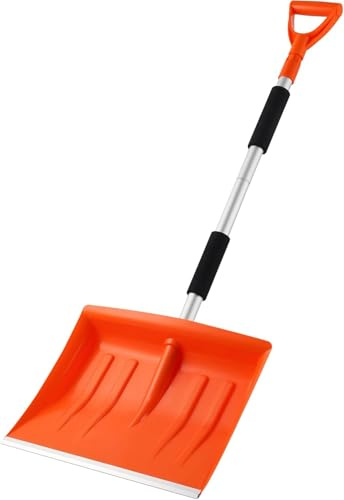 Veloxtera Snow Shovel, Adjustable Snow Shovel Heavy Duty Plastic, Large Capacity, Ideal for Clearing Snow From Driveways, Pavements, Car Roofs, Detachable Easy to Store in Car