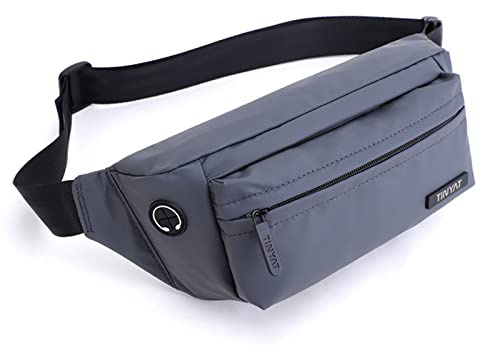 Modischer Hüftgürtel für Outdoor-Sport, Wandern, Umhängetasche, lässige Reisetasche für Brusttasche, Hüfttasche, Lauftasche, grau