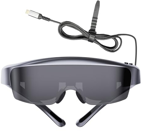 ERYUE Lunettes Intelligentes HD Virtuelles de 400 Pouces avec Réglage de la Myopie, écran, Haut-parleurs Intégrés pour Le Cinéma et Les Jeux sur Smartphone