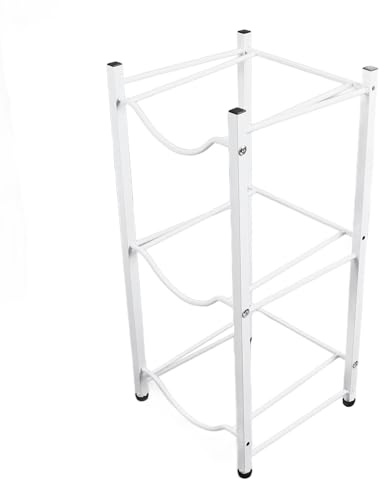 plplaaoo Soporte para Jarra de Agua, Minimalista, Moderno, Soporte para Botella de Agua Resistente de 3 Niveles, Estante de Almacenamiento, Jarra Individual, Color Blanco