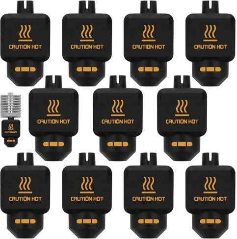 10 Stück Bambulab P2S Zubehör, Bambu Lab P2S Silikonhüllen, Hochtemperatur Schutzgehäuse Zubehör, Bambu Lab Zubehör für Düse & Heizblock