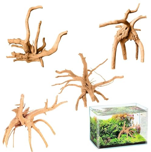 DIGNFENG Aquarium Deko Stück Treibholz Deko 10-15 cm | Aquarium Wurzel Naturholz Roots Aquarium Holz Wurzeln Aquarium Root für Garnelen, Wurzelholz für Aquarium