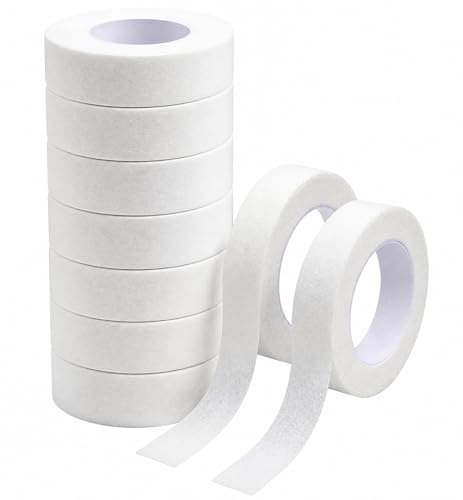 9 Rollen Sporttape Ohrringe Abkleben Sport Selbstklebend Atmungsaktiv 1,25 cm × 9,14 m Geeignet Für Hautschutz Sport Und Wimpernverlängerungen