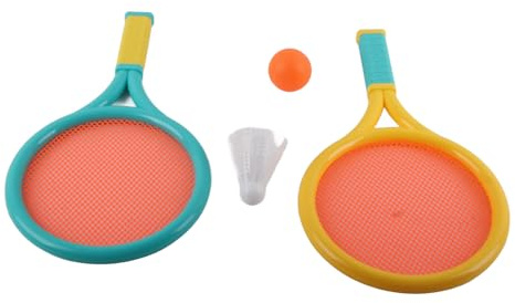 Solinder Slitstarkt Badmintonracket för Barn, 2 Racketar och 2 Bollar för Lek och Träning, Lätt Halkbeständig, Idealisk Barn, 35 Cm/13,8 Tum