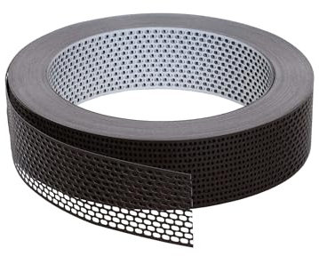 Fassadenprofile Traufgitter 60m x 100mm Weiß/Braun Traufgitter aus Alu, Lüftungsband für optimale Fassaden- und Dachbelüftung