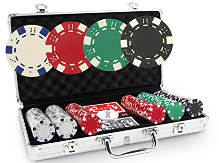 Maletín Dice Basic 300 fichas - Maletín Poker 300 fichas de Poker Dice 11,5g+Maletín Aluminio+2 juegos de cartas plastificadas+Botón Distribuidor