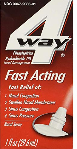 4 Way Fast Acting Nasal Spray - 1 oz, Pack of 6