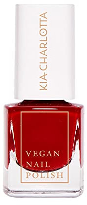 Kia-Charlotta 100% Veganer Nagellack Successful (Kirschrot), 15 Free Tierleidfrei & Made in Germany-Schadstoffarm & bis zu 87% Natürlich | Langanhaltend&Volldeckender Nagellack Schnelltrocknend, 5ml
