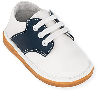 Wee Squeak Toddler Squeaky Shoes Saddle Oxford Navy Size 5