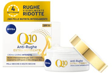 NIVEA Q10 Anti-Falten Extra Nährend Intensive Tagescreme 50 ml, Anti-Aging Gesichtscreme für 24 Stunden Feuchtigkeit, Anti-Falten-Creme mit Arganöl und Coenzym Q10