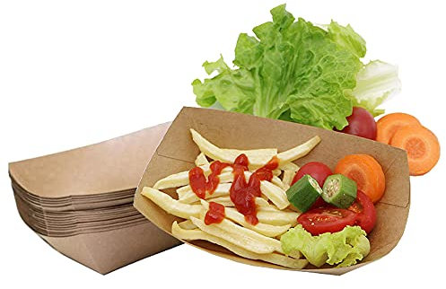 La Llareta Carton de Salade de Déjeuner, 50 Pièces Snack Bol, Bols en Carton, Biodégradable, Résistant à l'Eau Et à l'Huile, Pour Frites, Snacks, Currywurst, Salade (32oz/900ml)