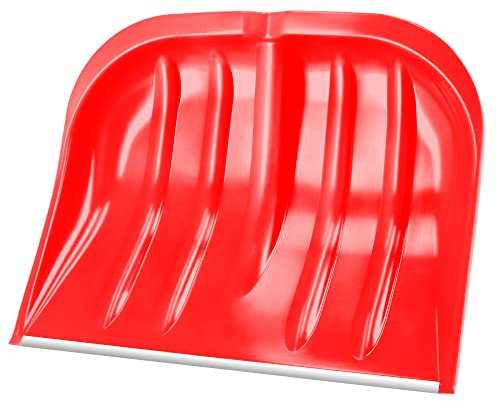 Sponsor di neve di Kadax, larghe 49 cm, pala della neve senza gambo, cambio di neve, pupazzo di neve, pala di plastica, pala della neve (1, rosso con bordo in lamiera)